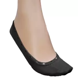 Image of Couture Womens/Ladies Cushioned Liner Socks (Pack of 3) (4 UK-8 UK) (Black)