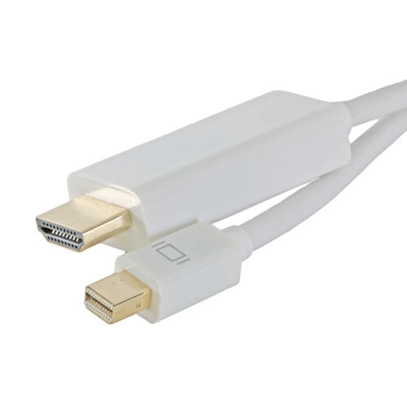 Image of Cablenet Cablenet 2m Mini DisplayPort Male - HDMI 1.4b Male 1080p White PVC Cable 32-2402