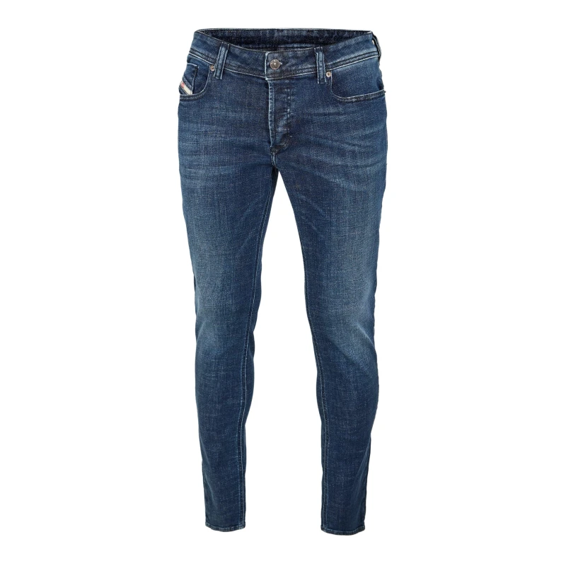 Image of Diesel Mens Straight Leg Jeans Blue Denim male 30W R
