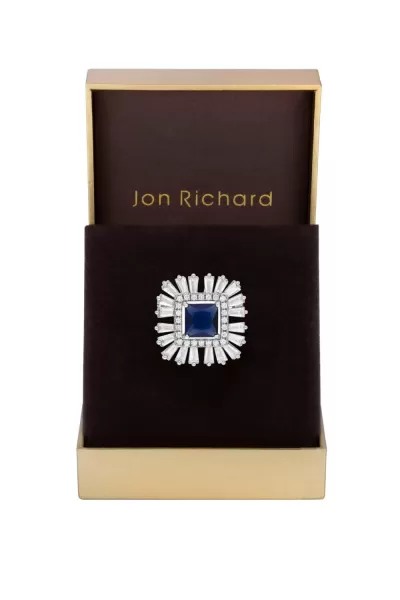 Image of Rhodium Plated Cubic Zirconia Montana Brooch - Gift Boxed