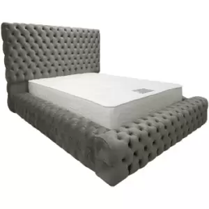 Image of Sultan Bed Single Plush Velvet Grey