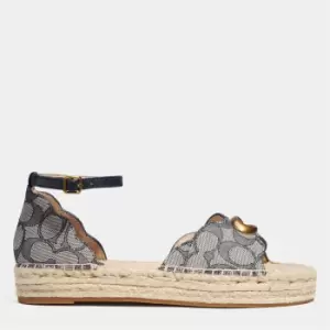 Image of Coach Womens Dillon Jacquard Espadrilles - Midnight Navy - UK 4