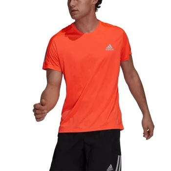 Image of adidas Own The Run T Shirt Mens - Solar Red
