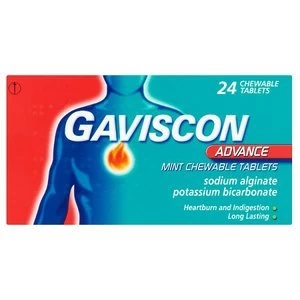 Image of Gaviscon Advance Tablets Peppermint 24s