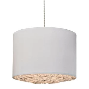 Image of Robert Dyas Village At Home Dallas Pendant Light - Ivory