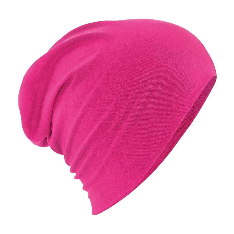 Image of Beechfield Beechfield Men Hemsedal Slouch Beanie in Fuchsia Fuchsia One Size Male 5063470781447