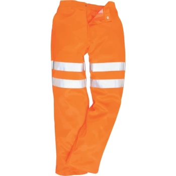 Image of RT45 Hi-vis Polycotton Orange Railway Trouser - M Tall