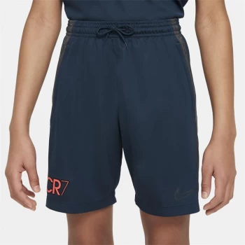 Image of Nike Dri-FIT CR7 Big Kids Soccer Shorts - Navy/Grey