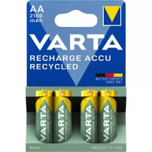Image of VARTA Battery, rechargeable, AA, 2100 mAh, pack of 4, 10+ packs