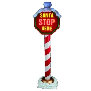 Image of Premier Decoration Ltd Premier 1.5m Santa Stop Here Sign