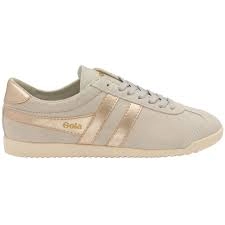 Image of Gola Classics Off White 'Bullet Pearl' ladies lace up trainers - 3
