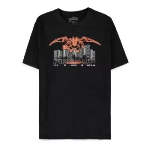 Image of Pokemon Charizard Fired Up Mens Large T-Shirt - Black