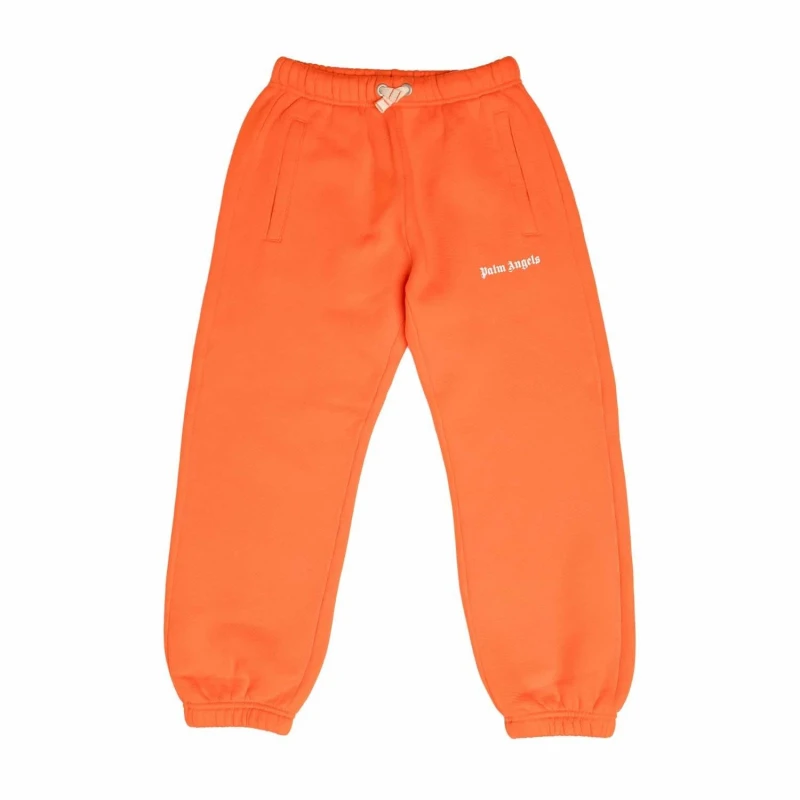 Image of Palm Angels Logo Sweatpants - Orange white Orange white 8