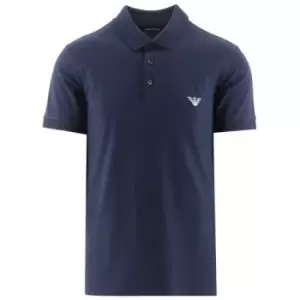 Image of Emporio Armani Loungewear Navy Short Sleeve Polo Shirt