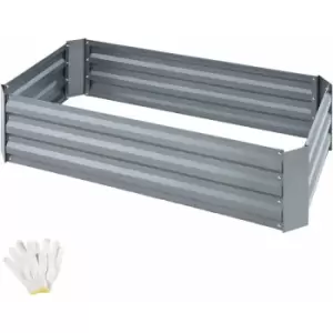 Image of Tectake - Pimpinella Zinc-Plated Raised Bed - grey