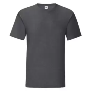 Image of Fruit Of The Loom Mens Iconic T-Shirt (S) (Dark Heather)