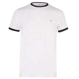 Image of Farah Vintage Farah Groves Ringer T Shirt - White 104