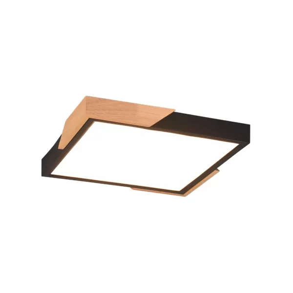 Image of Meta Modern LED Semi Flush Light Black Matt 3000K