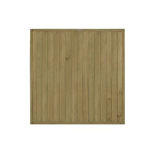 Image of Forest Garden Pressure Treated Tongue & Groove Vertical Fence Panel - 6 x 6ft Pack of 3