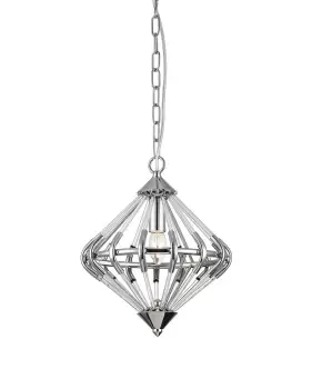 Image of Gerda 1 Light Chrome Ceiling Pendant
