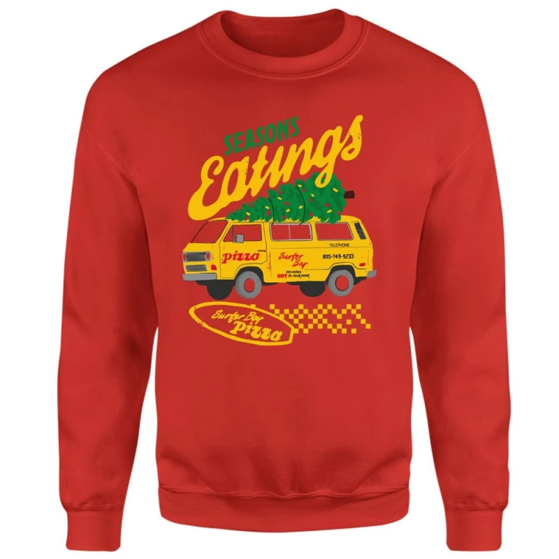 Image of Stranger Things Season's Eatings Christmas Jumper - Red - S