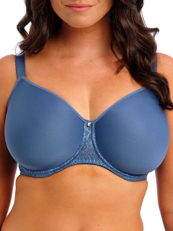 Image of Fantasie Womens Envisage Moulded Spacer Bra in Blue Size: 34FF Blue Female 34FF