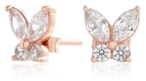 Image of Olivia Burton OBJMBE16 Sparkle Butterfly Rose Gold CZ Studs Jewellery