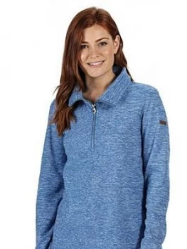 Image of Regatta Fidelia Quarter Zip Marl Fleece - Blue