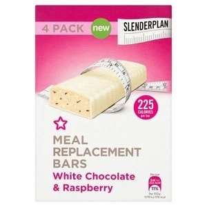 Image of White Chocolate and Raspberry Meal Replacement Bar 4x 56g