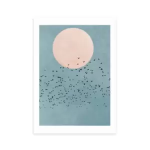 Image of East End Prints Fly Away Print Blue/Pink