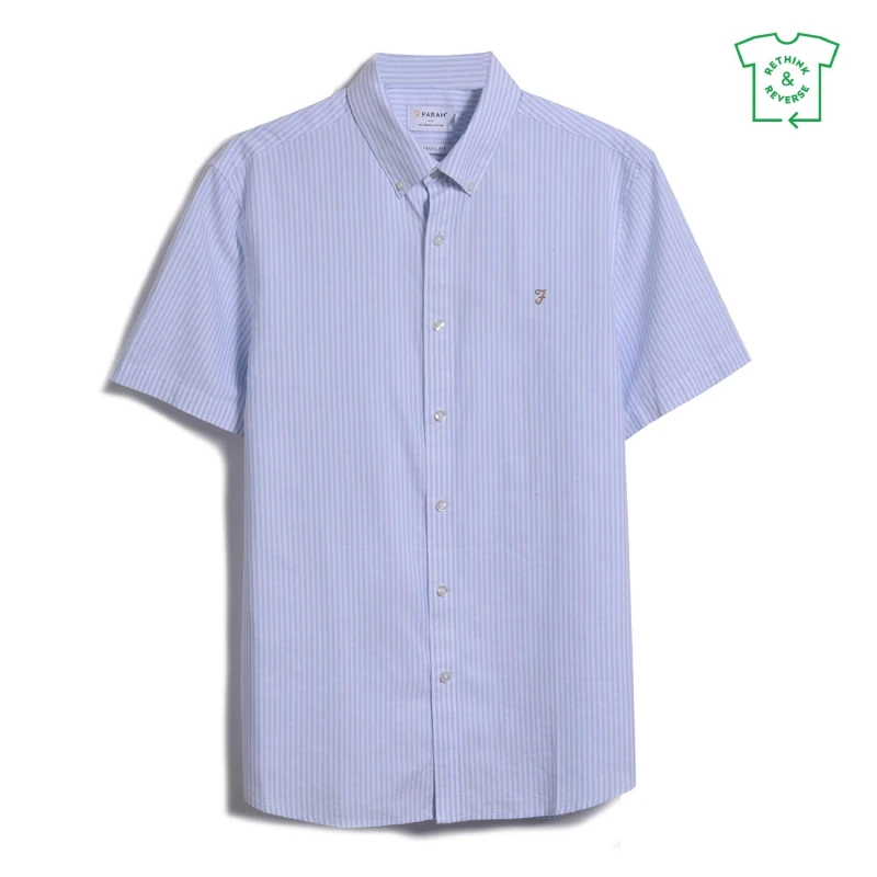 Image of Farah Brewer Stripe - Blue Blue S