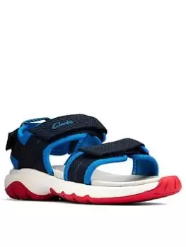 Image of Clarks Kids Expo Sea Sandal, Navy, Size 2 Older