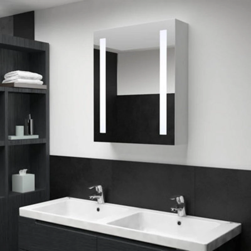 Image of Vidaxl LED Bathroom Mirror Cabinet 50X13X70 Cm, White 285117
