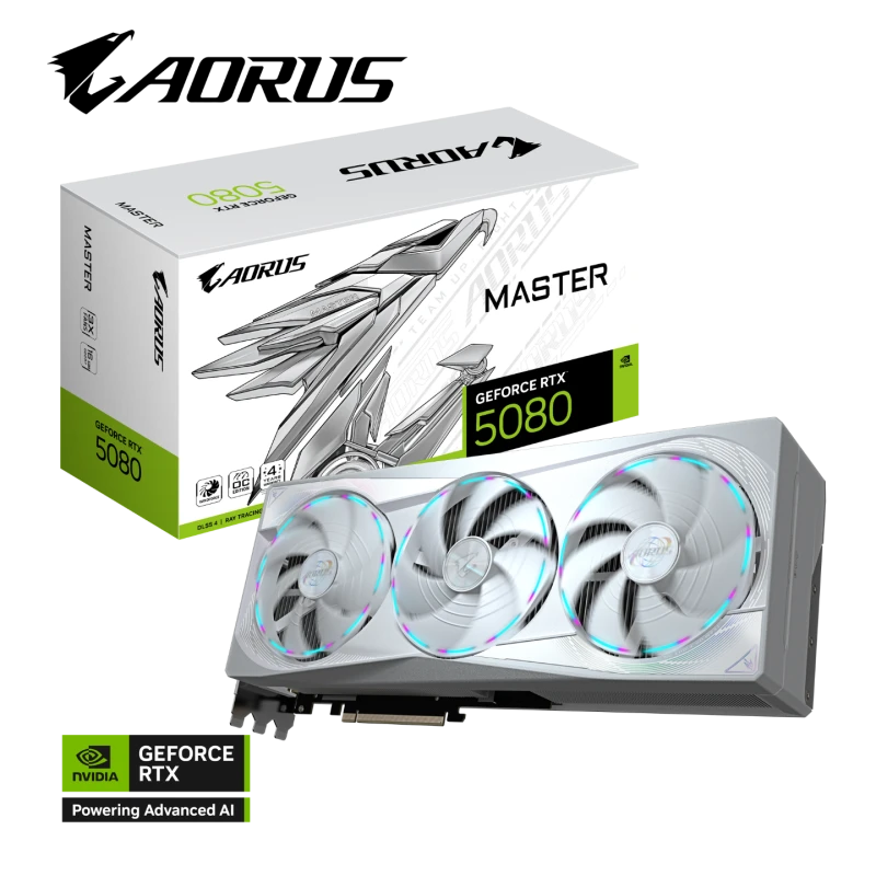 Image of Gigabyte GeForce RTX 5080 Aorus Master Ice 16GB GDDR7 PCI-Express Graphics Card