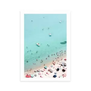 Image of East End Prints Beach Scene Print Blue/Pink