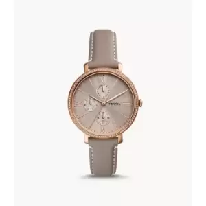 Image of Fossil Womens Jacqueline Multifunction Eco Leather Watch - Gray