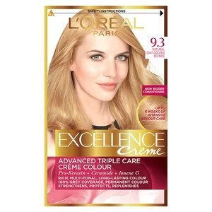 Image of Excellence Creme 9.3 Light Golden Blonde Hair Dye Blonde