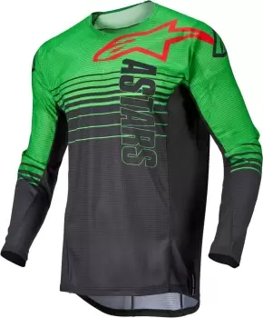 Image of Alpinestars Techstar Phantom Motocross Jersey, grey-green, Size L, grey-green, Size L