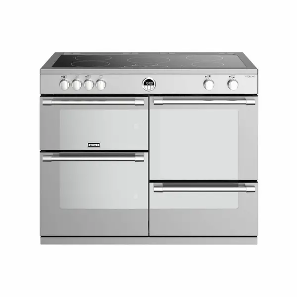 Image of Stoves Sterling ST STER S1100Ei MK22 SS 100cm Electric Range Cooker with Induction Hob - Stainless Steel - A Rated