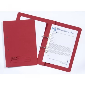 Image of Guildhall Foolscap 315gm2 35mm Spine Manilla Transfer File Red Pack of 50