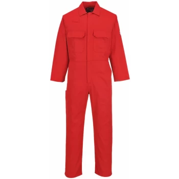 Image of Portwest - BIZ1 Red Sz XXL R Bizweld Flame Retardant Welder Overall Coverall Safety Boiler Suit