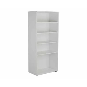 Image of TC Office Bookcase with 4 Shelves Height 1800mm, White