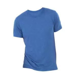 Image of Canvas Mens Triblend Crew Neck Plain Short Sleeve T-Shirt (L) (True Royal Triblend)