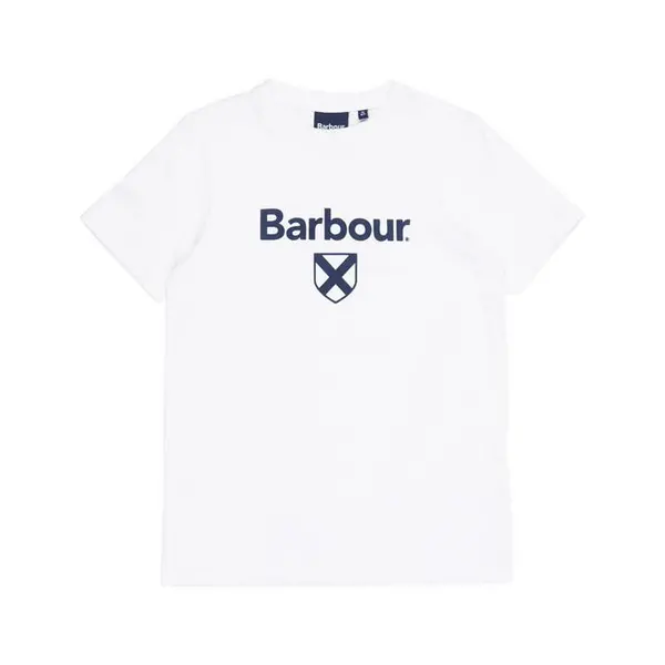 Image of Barbour Boys Essential Shield T-Shirt - White 14-16Y/XXL