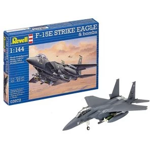 Image of F-15E STRIKE EAGLE & bombs 1:144 Revell Model Kit