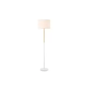 Image of Vretsia Floor Lamp E27 Max 40W Iron, Wood, Fabric Matterial White