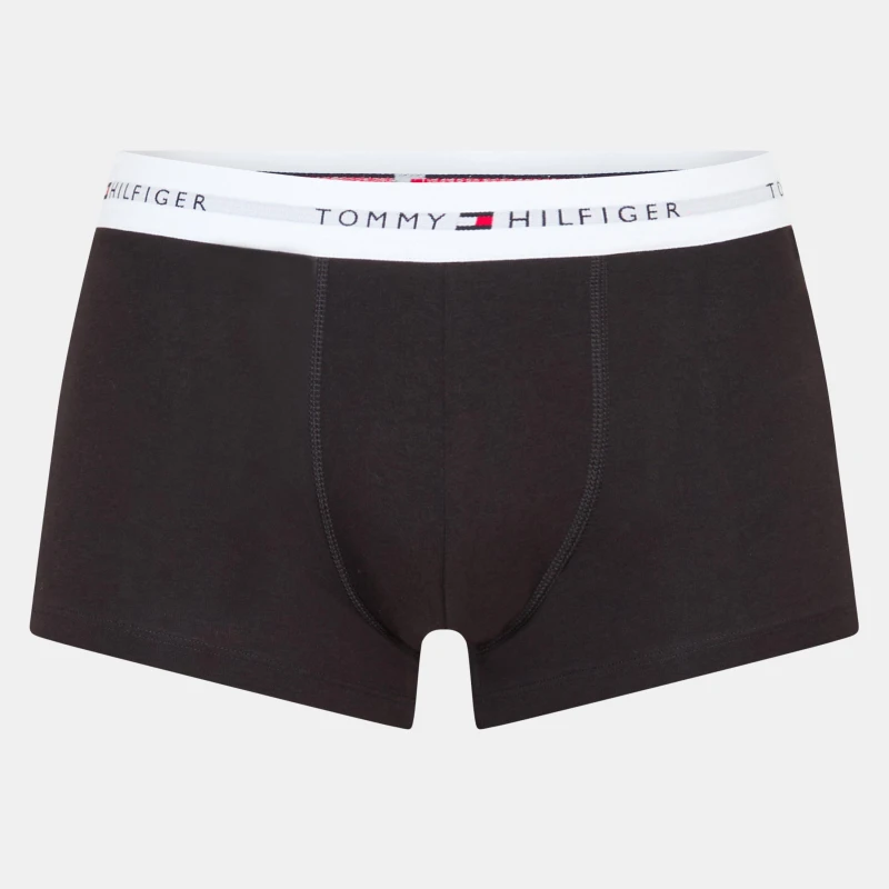 Image of Tommy Hilfiger 3 Pack Logo Waistband Trunks Blk/Blk/Blk male Large