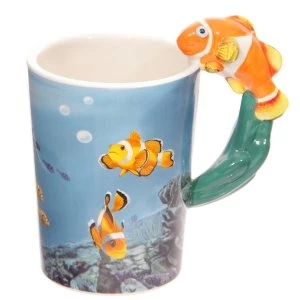 Image of Clown Fish Shaped Handle Ceramic Mug