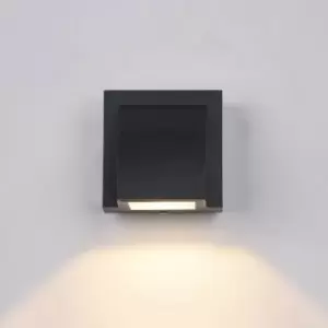 Image of Netlighting Modern LED Outdoor Wall Lamp Black, Warm White 3000K 120lm, IP54 - I