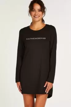 Image of Hunkemoller Round Neck Nightshirt Black